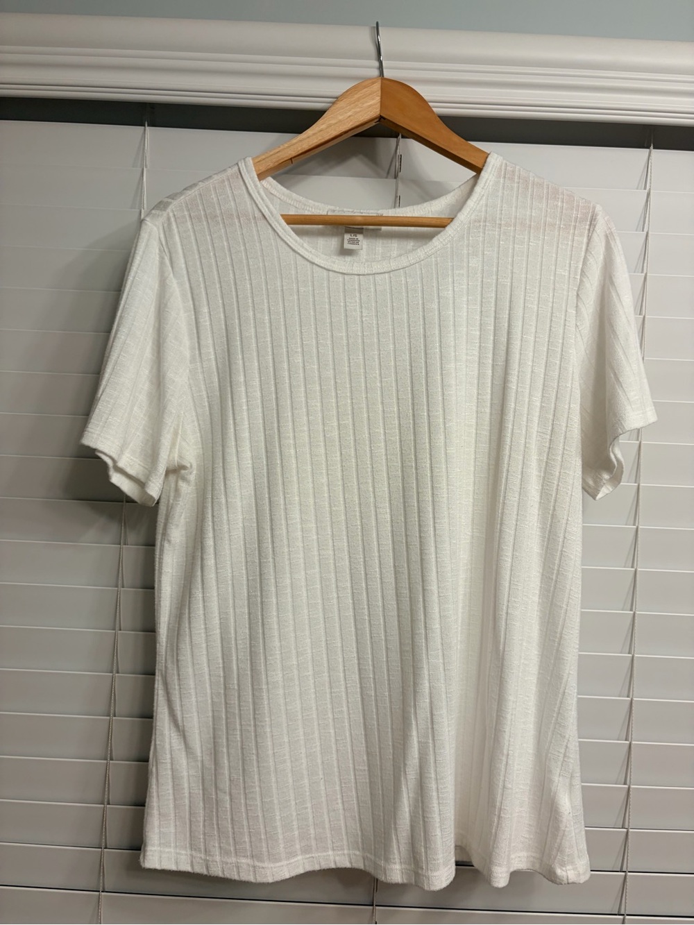 Vintage America White Ribbed Short Sleeve Tee